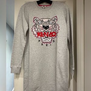 KENZO tiger sweater dress - grey / size xs